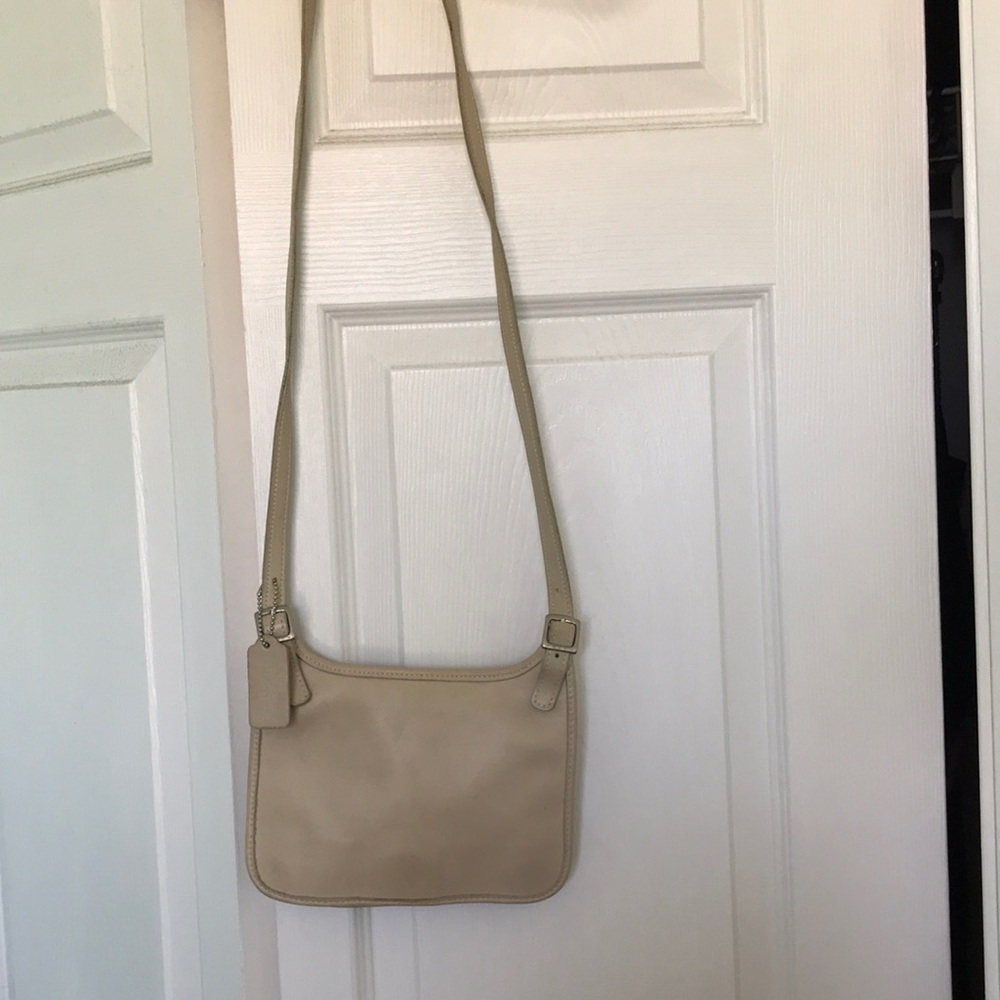 Tan Coach purse